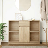 Sideboard with Drawer Sonoma Oak 101x35x76 cm Engineered Wood 861564