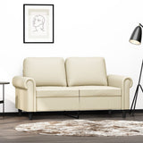 2-Seater Sofa Cream 120 cm Faux Leather 359500