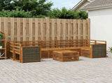 Outdoor Sofa Set 8 pcs Natural Solid Acacia Wood 3384135