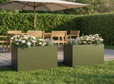 Garden Planter 2 pcs Olive Green 50 x 20 x 40 cm 8005449