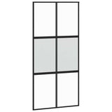 Sliding Door with Hardware Set 102,5x205 cm Tempered Glass&Aluminium 3332976