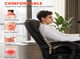 Office Chair with 6-point Vibration Massage and Heat, Fabric Desk Chair with Footrest, High Back, T3398P552511