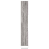 Bathroom Cabinet Grey Sonoma 30x30x190 cm Engineered Wood 831546