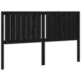 Bed Headboard Black 165.5x4x100 cm Solid Wood Pine 818884