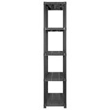 Storage Shelf 5-Tier Black 284x38x170 cm Plastic 3059860
