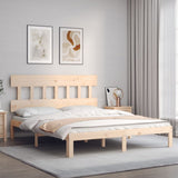 Bed Frame without Mattress King Size Solid Wood Pine 3193601