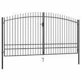 Double Door Fence Gate "Woerden" with Spear Top 400x249,5 cm 145742