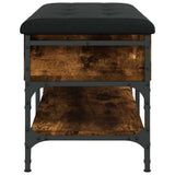 Shoe Bench Smoked Oak 82x42x45 cm Engineered Wood 835194