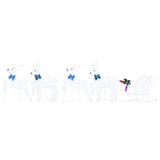 LED Reindeers 5 pcs White Fabric 3385889