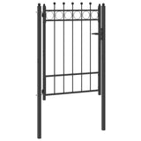 Fence Gate HORST 100 x 125 cm Metal Black Lockable 42034060