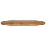 ZNTS Table Top 80x40x2.5 cm Oval Solid Wood Mango 370142