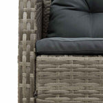 Garden Sofa Set 6 pcs Grey and dark grey Poly Rattan 4104702