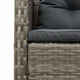 Garden Sofa Set 6 pcs Grey and dark grey Poly Rattan 4104702