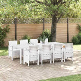 Garden Dining Set 9 pcs Light Grey Polt rattan 3378747