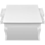 Coffee Table with 4 Drawers White 242436