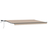 Retractable Awning Beige 500 x 350 cm Fabric and Aluminium 3331530