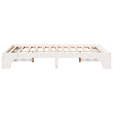Bed Frame White 120 x 190 cm Solid Pine Wood 872957