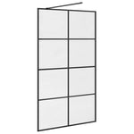 Walk-in Shower Wall with Clear ESG Glass 115x195 cm Black 151036