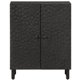 Side Cabinet Black 60x33x75 cm Solid Wood Mango 356821
