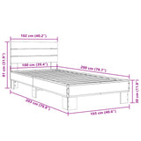 ZNTS Bed Frame without Mattress Brown Oak 100x200 cm 845741