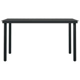 Garden Dining Set Black Powder-coated steel, glass, plastic Large 3099266