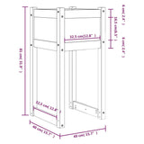 Planters 2 pcs Grey 40x40x81 cm Solid Wood Pine 822127