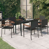 Garden Dining Set Black 3099416