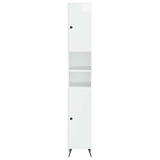 Bathroom Cabinet with Open Shelf BREDA High Gloss White 897479