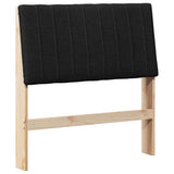 Upholstered Headboard Black 90 cm Solid Pine Wood 879416
