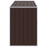 Wheelie Bin Storage for Triple Bins Brown 216x81x115 cm Steel 4006182
