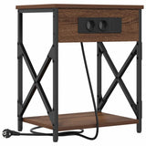 Bedside Cabinet Brown Oak 41 x 31 x 51 cm Engineered Wood 859513