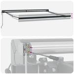Retractable Awning Manual Black 300 x 250 cm Fabric, Metal 3330048