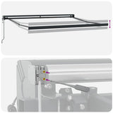 Retractable Awning Manual Black 300 x 250 cm Fabric, Metal 3330048