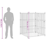 Outdoor Dog Kennel 120x120x150 cm 145763