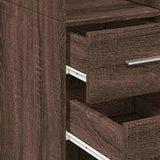 Highboard Brown Oak 30x42.5x185 cm Engineered Wood 846242