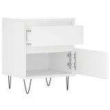Bedside Cabinets 2 pcs White 40x35x50 cm Engineered Wood 830669