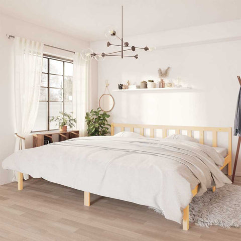 Bed Frame without Mattress Solid Wood Super King Size 810097