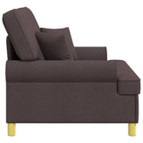 Armchair with Cushions Dark Brown Fabric 42043508