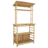Outdoor Bar Table and Stools 3 pcs Natural Bamboo 3469655