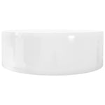 Ceramic Bathroom Sink Basin Faucet/Overflow Hole White Round 141938