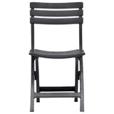 Folding Garden Chairs 2 pcs Plastic Anthracite 48787
