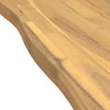 Live Edge Table Top 120 x 60 x 3.5 cm Rectangular White 938625