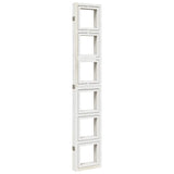 Room Divider 5 Panels White Solid Wood Paulownia 358696