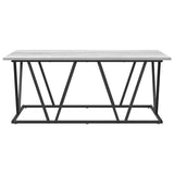 Coffee Table Grey 100 x 50 x 40 cm Engineered Wood and Metal 869711