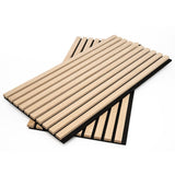 ZNTS WallArt Aku Acoustic Wall Panels Light Oak 4 pcs 447596