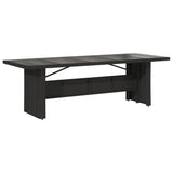 11 Piece Garden Dining Set with Cushions Black Poly Rattan 3277655