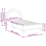 Children's Bed Frame with Headboard Sea Green 80 x 160 cm 42010941