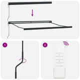 Retractable Awning Anthracite and White 3x2.5 m Fabric&Aluminium 3216138