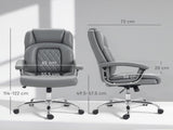 Big and Tall Office Chair 180kg with Spring Cushion, PU Leather - Grey T3398P424995