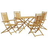 ZNTS 5 Piece Garden Dining Set Bamboo 3278529